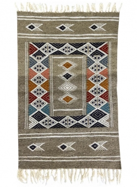 tappeto berbero Tappeto Kilim Hekku 60x98 Grigio (Fatto a mano, Lana, Tunisia) Tappeto kilim tunisino, in stile marocchino. Tapp