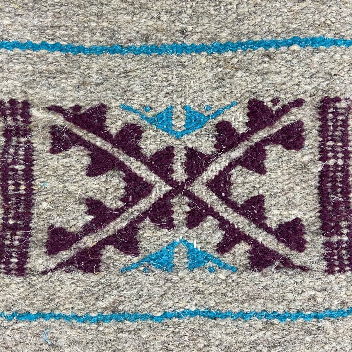 Berber Teppich Teppich Kelim Dalan 68x1278 Grau (Handgewebt, Wolle, Tunesien) Tunesischer Kelim-Teppich im marokkanischen Stil. 