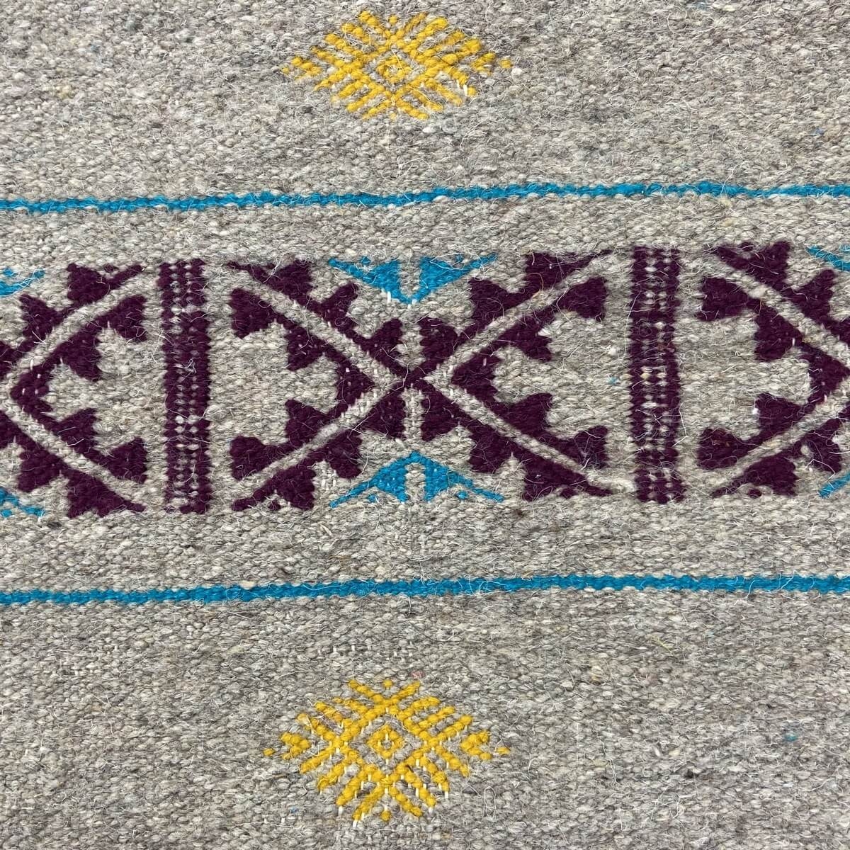 Berber Teppich Teppich Kelim Dalan 68x1278 Grau (Handgewebt, Wolle, Tunesien) Tunesischer Kelim-Teppich im marokkanischen Stil. 
