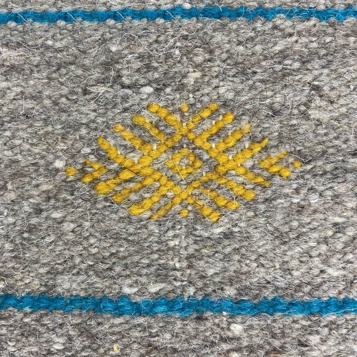 Berber Teppich Teppich Kelim Dalan 68x1278 Grau (Handgewebt, Wolle, Tunesien) Tunesischer Kelim-Teppich im marokkanischen Stil. 