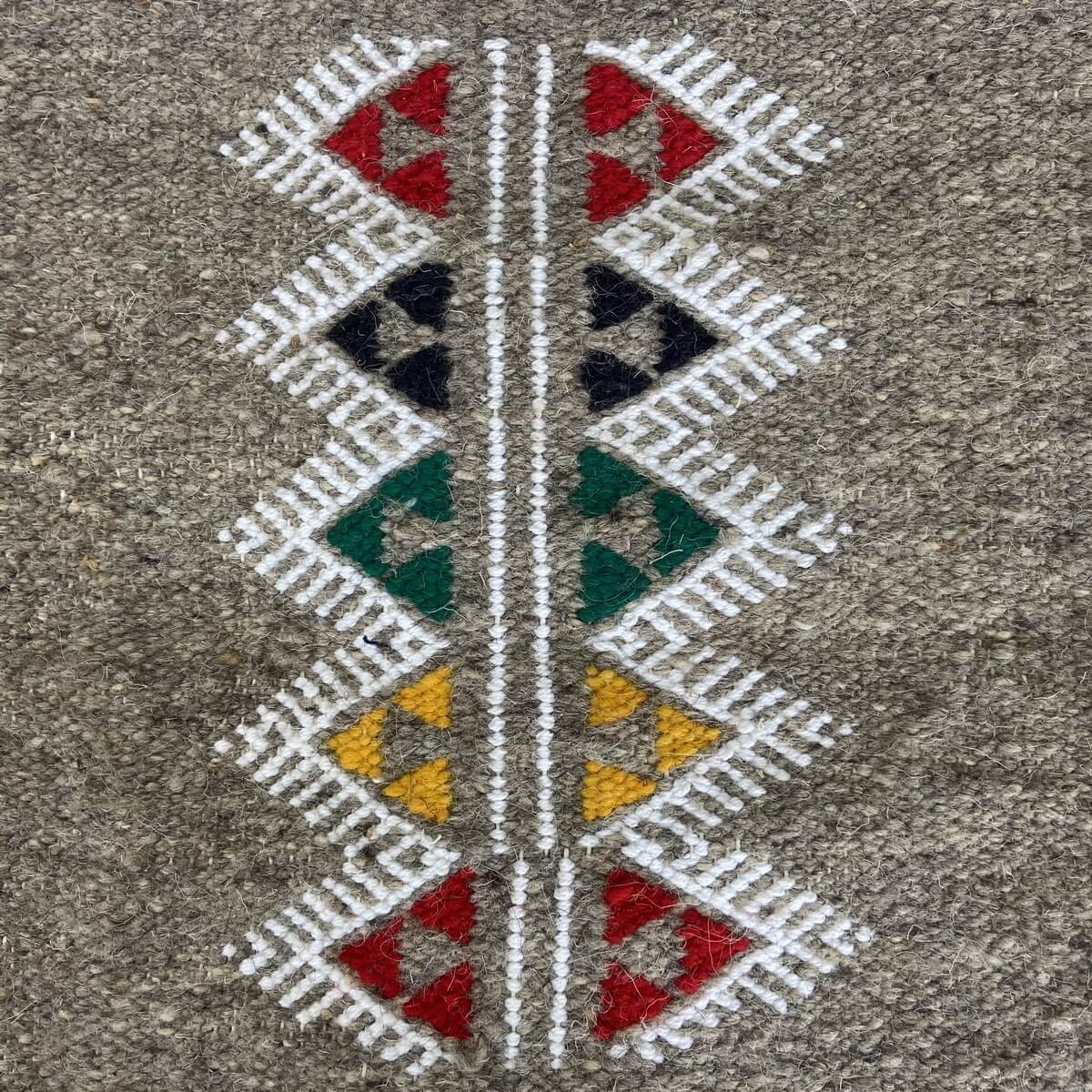 Tapis berbère Tapis Kilim Cubub 69x112 Gris (Tissé main, Laine, Tunisie) Tapis kilim tunisien style tapis marocain. Tapis rectan
