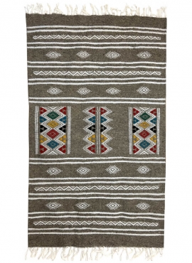 tappeto berbero Tappeto Kilim Amadur 69x114 Grigio (Fatto a mano, Lana, Tunisia) Tappeto kilim tunisino, in stile marocchino. Ta