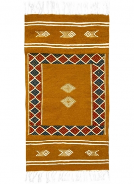 tappeto berbero Tappeto Kilim Belem 56x104 Giallo (Fatto a mano, Lana, Tunisia) Tappeto kilim tunisino, in stile marocchino. Tap