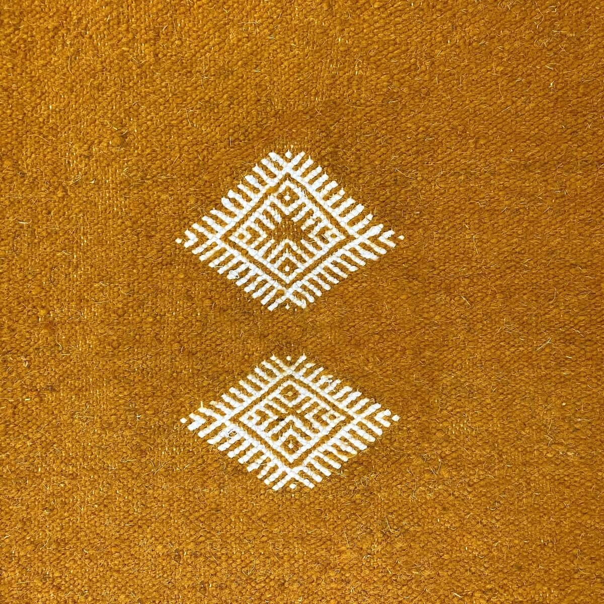 Tapete berbere Tapete Kilim Belem 56x104 Amarelo (Tecidos à mão, Lã, Tunísia) Tapete tunisiano kilim, estilo marroquino. Tapete 