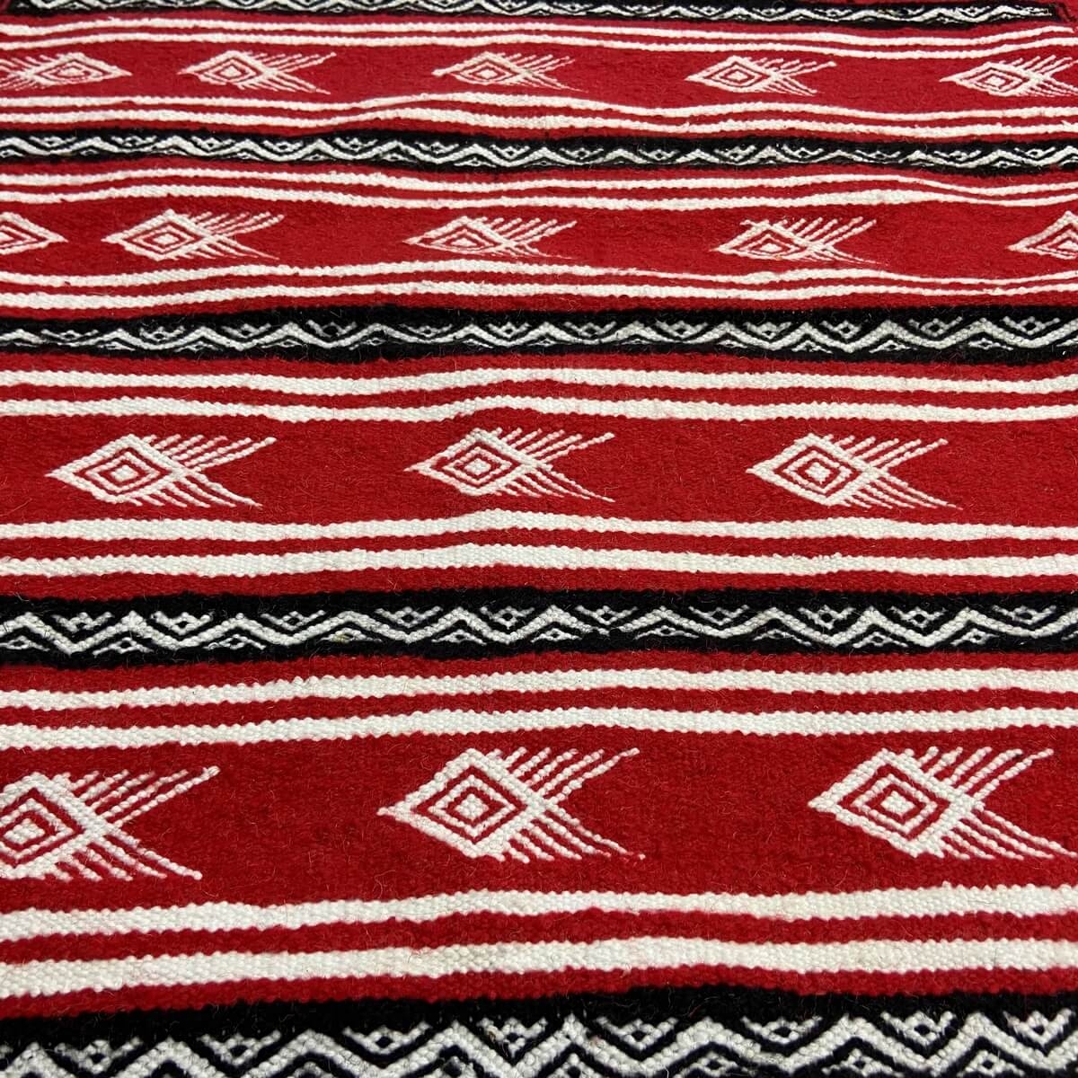 Berber tapijt Tapijt Kilim Danbelu 72x120 Rood (Handgeweven, Wol, Tunesië) Tunesisch kilimdeken, Marokkaanse stijl. Rechthoekig 