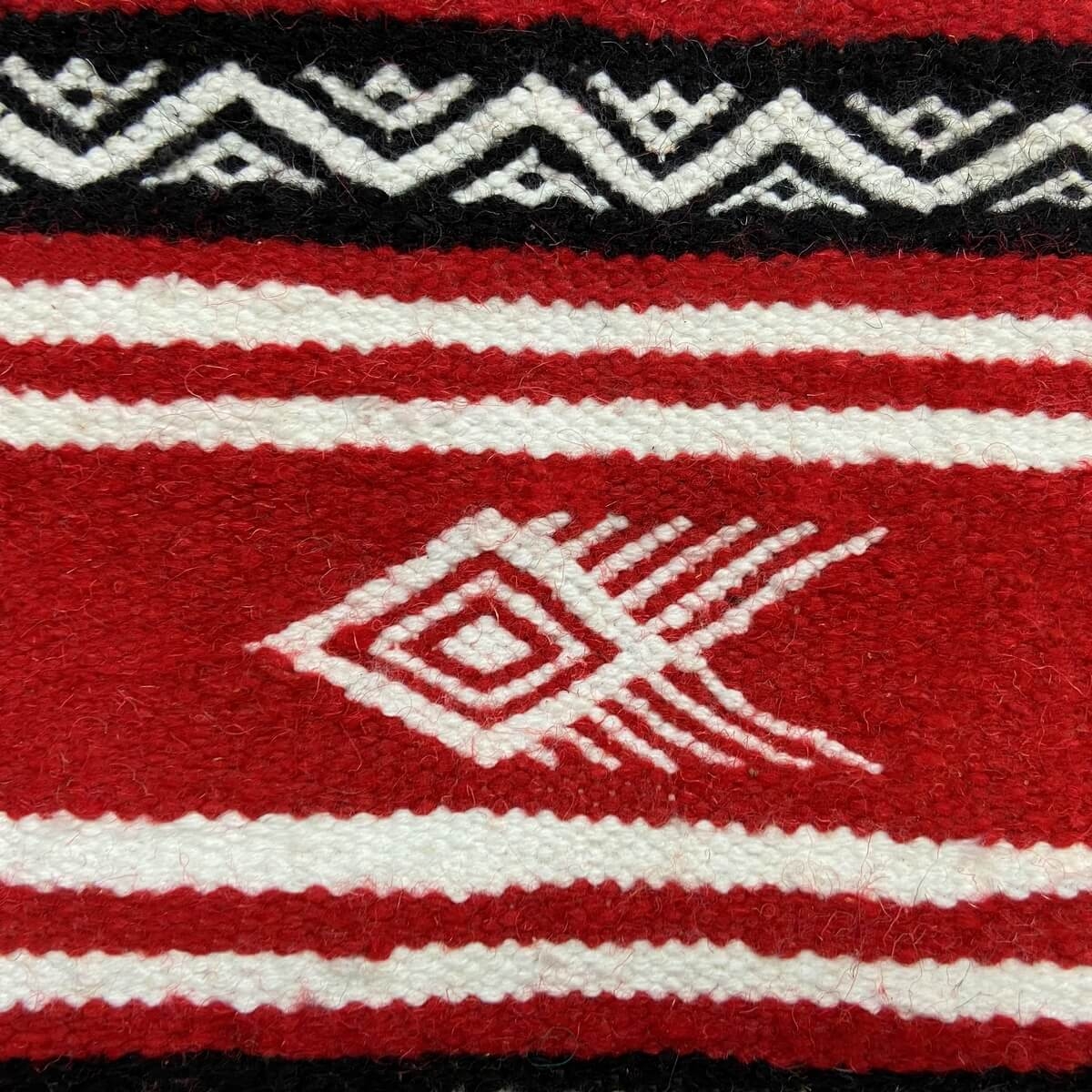 Berber tapijt Tapijt Kilim Danbelu 72x120 Rood (Handgeweven, Wol, Tunesië) Tunesisch kilimdeken, Marokkaanse stijl. Rechthoekig 