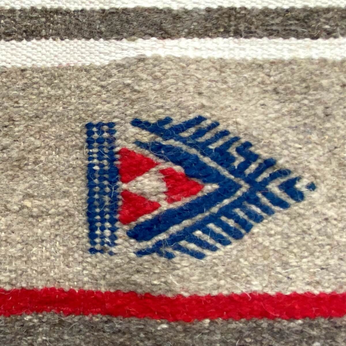 Alfombra bereber Alfombra Kilim largo Faskat 68x194 Gris (Hecho a mano, Lana, Túnez) Alfombra kilim tunecina, estilo marroquí. A