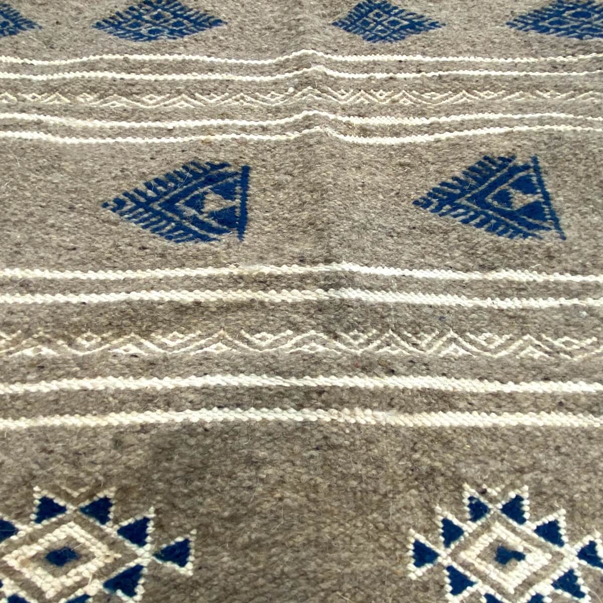 Berber carpet Rug Kilim long Ernoud 73x227 Gris (Handmade, Wool, Tunisia) Tunisian Rug Kilim style Moroccan rug. Rectangular car