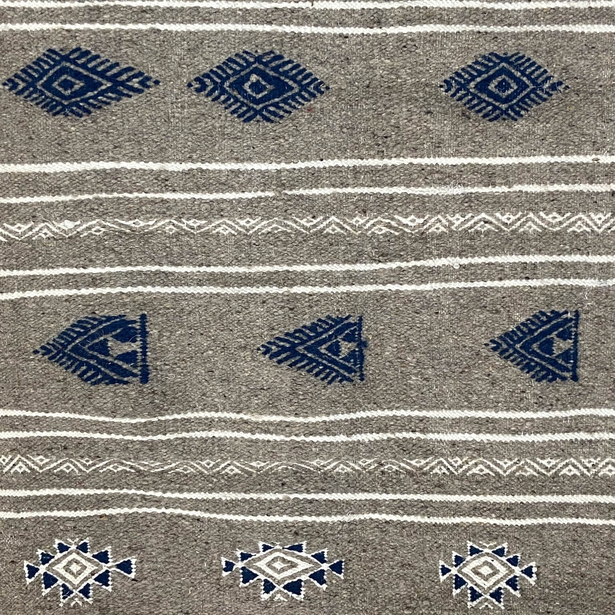 Berber carpet Rug Kilim long Ernoud 73x227 Gris (Handmade, Wool, Tunisia) Tunisian Rug Kilim style Moroccan rug. Rectangular car
