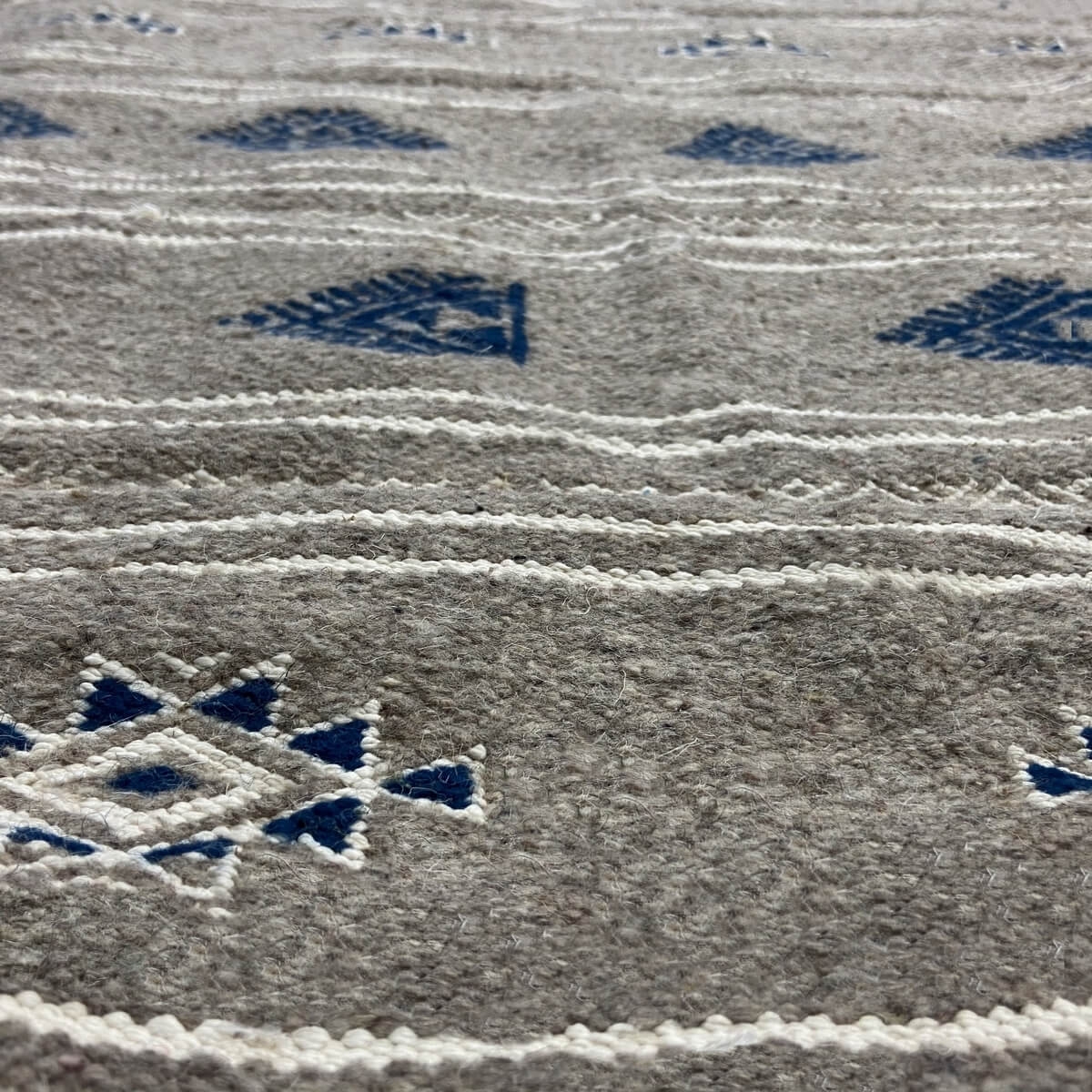 tappeto berbero Tappeto Kilim lungo Ernoud 73x227 Grigio (Fatto a mano, Lana, Tunisia) Tappeto kilim tunisino, in stile marocchi