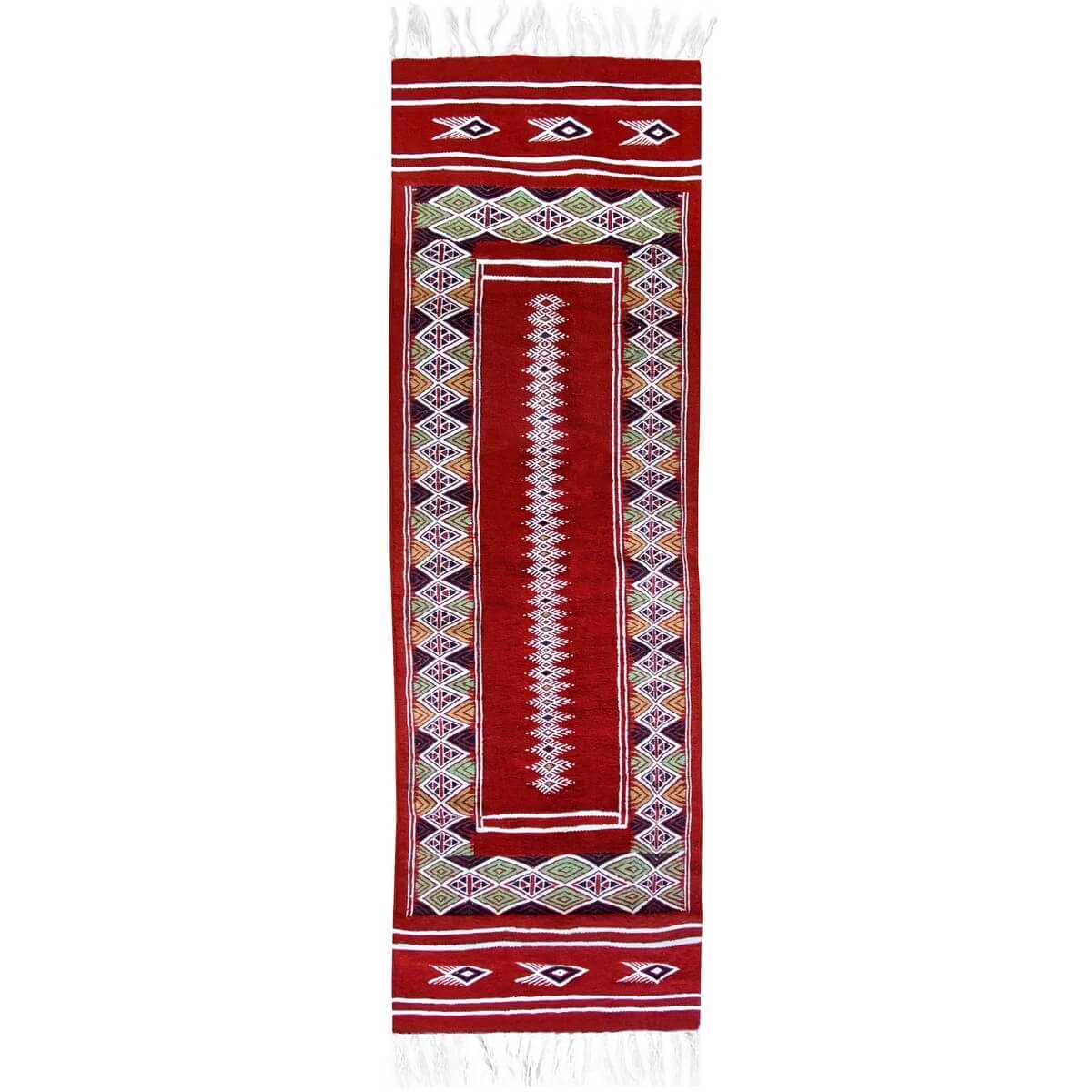 Berber Teppich Teppich Kelim lang Senniri 58x197 Mehrfarben (Handgewebt, Wolle) Tunesischer Kelim-Teppich im marokkanischen Stil