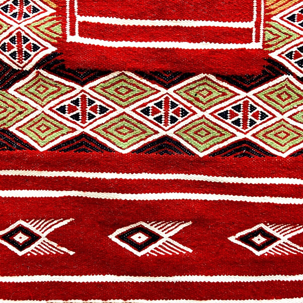 Berber Teppich Teppich Kelim lang Senniri 58x197 Mehrfarben (Handgewebt, Wolle) Tunesischer Kelim-Teppich im marokkanischen Stil