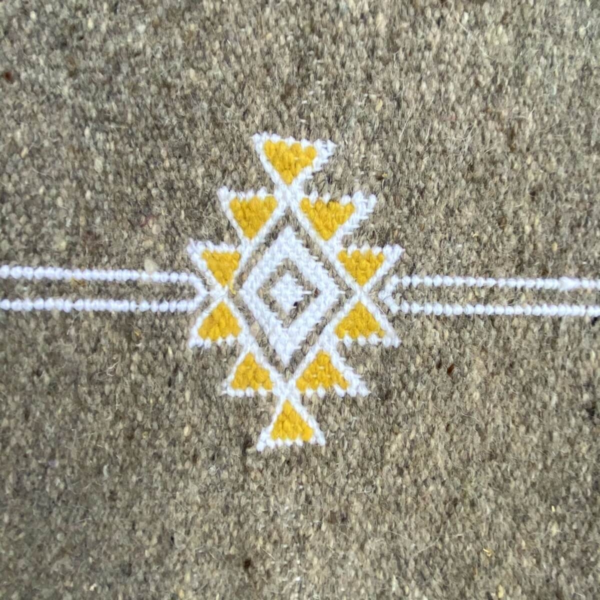 tappeto berbero Tappeto Kilim Israsen 114x202 Grigio/Giallo (Fatto a mano, Lana, Tunisia) Tappeto kilim tunisino, in stile maroc