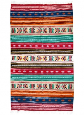 Berber carpet Rug Kilim Zegna 118x204 Multicolour (Handmade, Wool) Tunisian Rug Kilim style Moroccan rug. Rectangular carpet 100