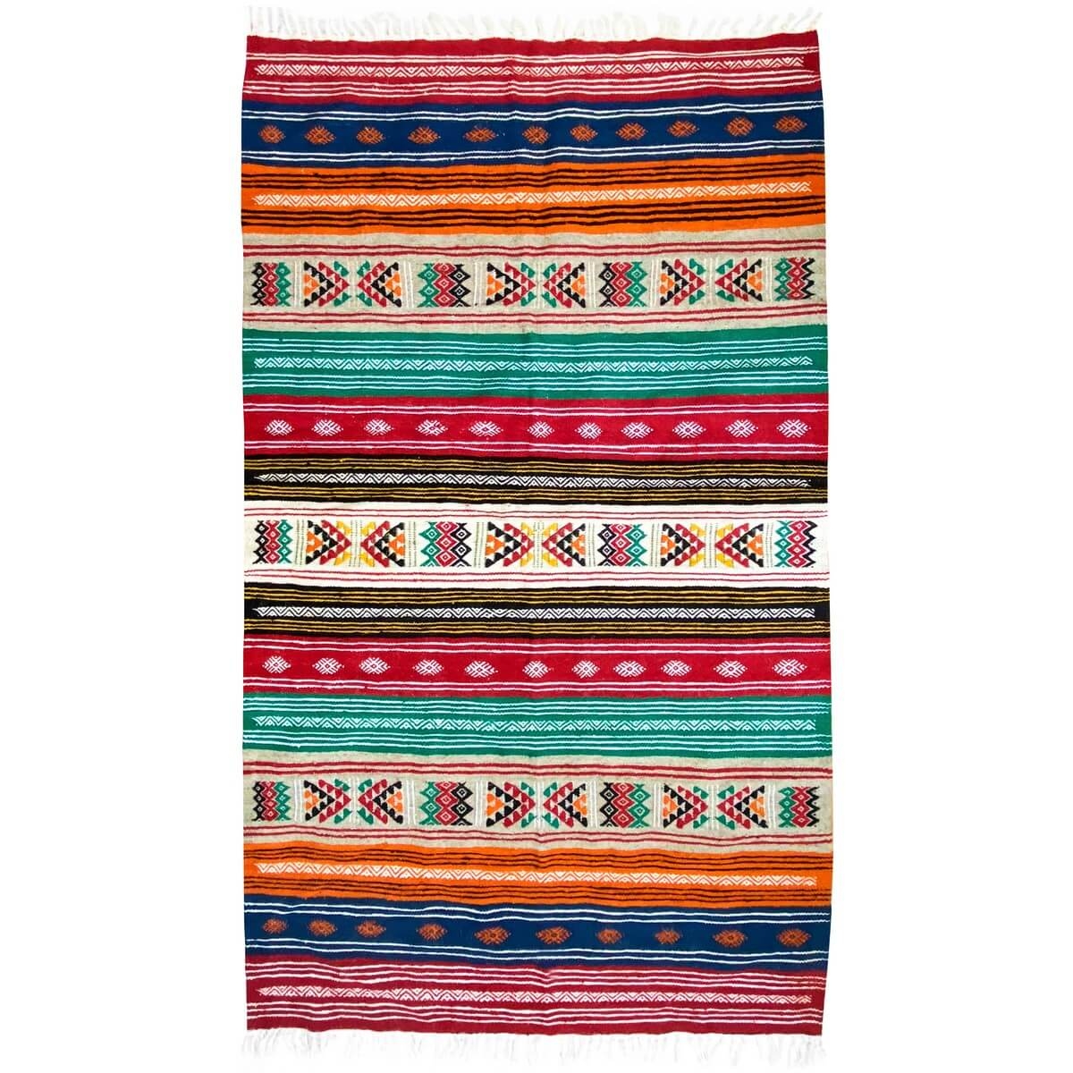 tappeto berbero Tappeto Kilim Zegna 118x204 Multicolore (Fatto a mano, Lana) Tappeto kilim tunisino, in stile marocchino. Tappet