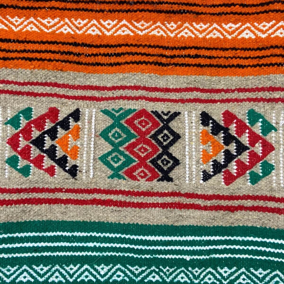 tappeto berbero Tappeto Kilim Zegna 118x204 Multicolore (Fatto a mano, Lana) Tappeto kilim tunisino, in stile marocchino. Tappet