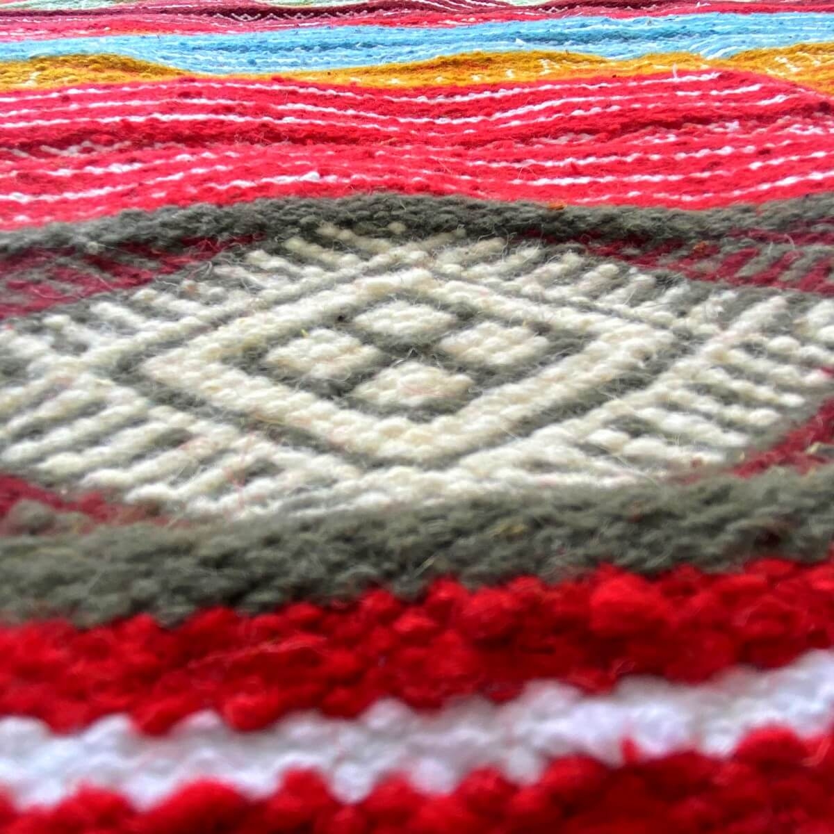 Berber Teppich Teppich Kelim Nemzi 118x192 Mehrfarben (Handgewebt, Wolle) Tunesischer Kelim-Teppich im marokkanischen Stil. Rech