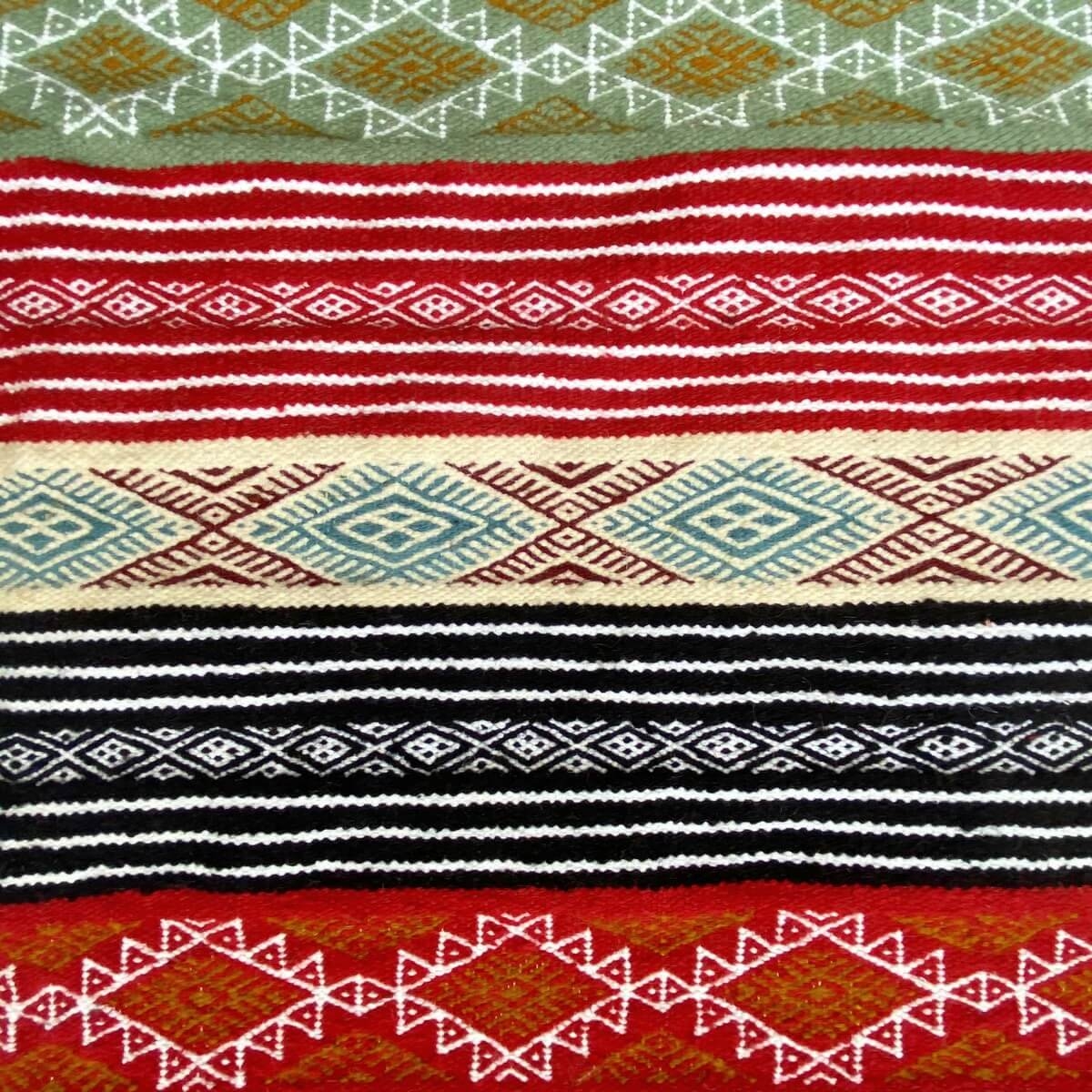 Berber tapijt Tapijt Kilim Nemzi 118x192 Veelkleurig (Handgeweven, Wol, Tunesië) Tunesisch kilimdeken, Marokkaanse stijl. Rechth