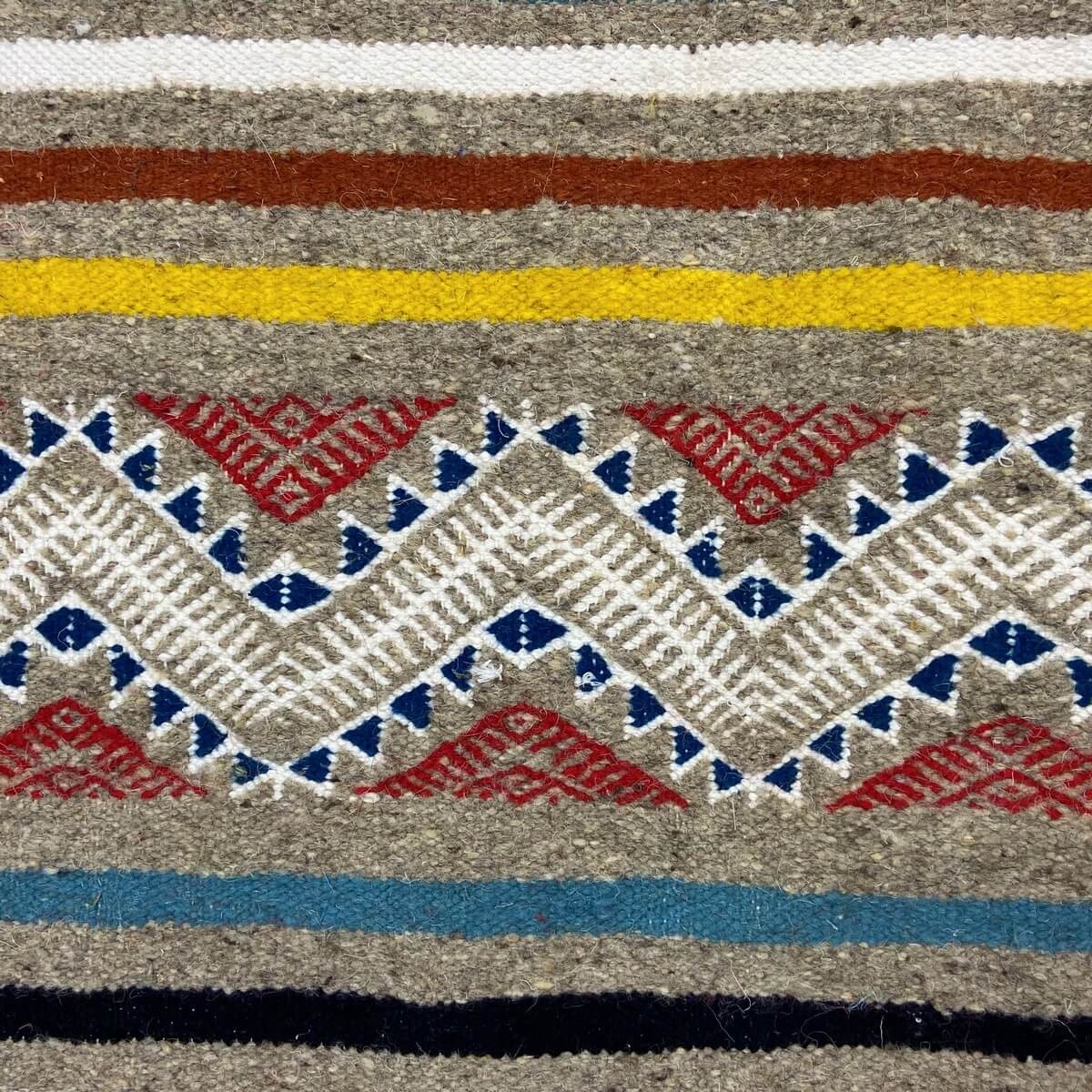 Berber tapijt Tapijt Kilim Luki 110x200 Veelkleurig (Handgeweven, Wol, Tunesië) Tunesisch kilimdeken, Marokkaanse stijl. Rechtho
