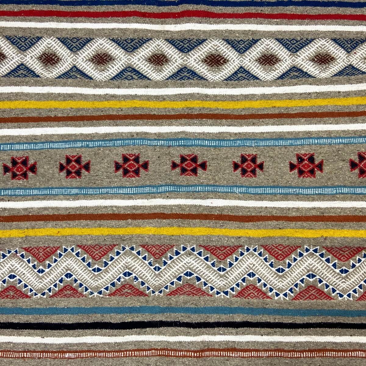 Berber Teppich Teppich Kelim Luki 110x200 Mehrfarben (Handgewebt, Wolle) Tunesischer Kelim-Teppich im marokkanischen Stil. Recht