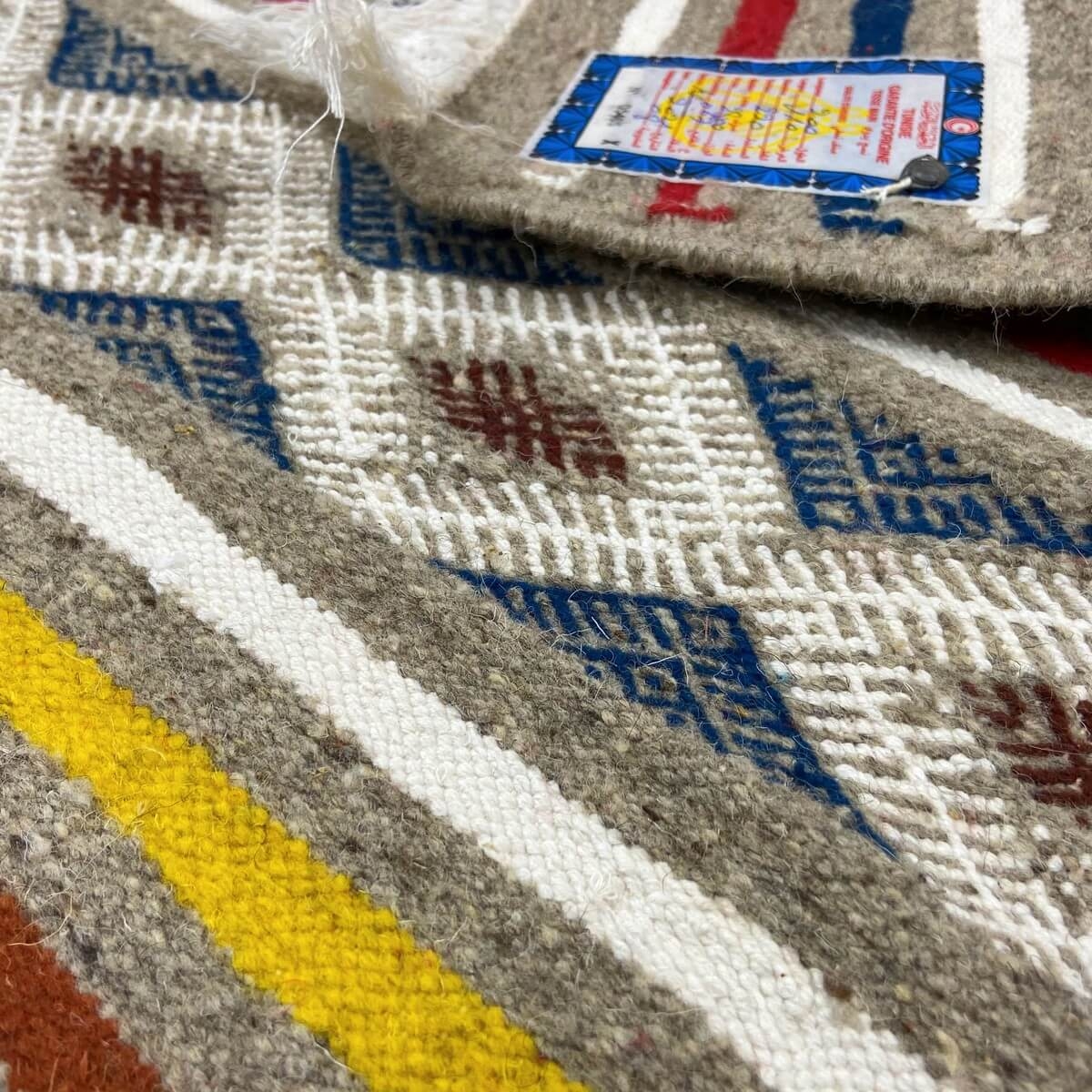 tappeto berbero Tappeto Kilim Luki 110x200 Multicolore (Fatto a mano, Lana) Tappeto kilim tunisino, in stile marocchino. Tappeto