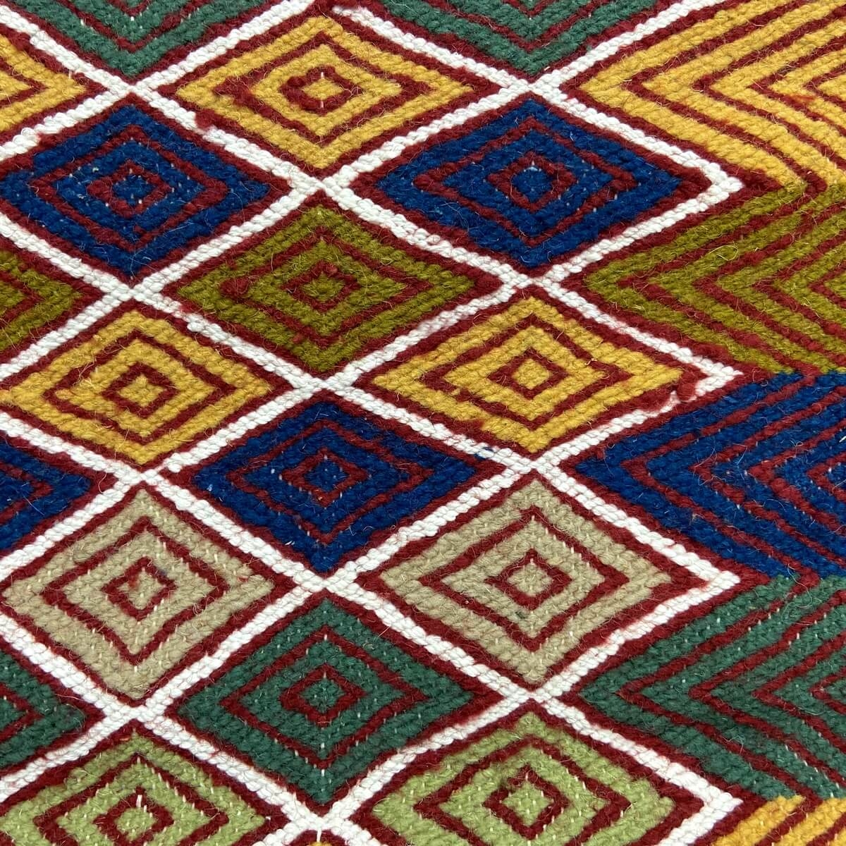 Berber tapijt Tapijt Kilim Ingad 135x240 Rode Bordeaux (Handgeweven, Wol, Tunesië) Tunesisch kilimdeken, Marokkaanse stijl. Rech