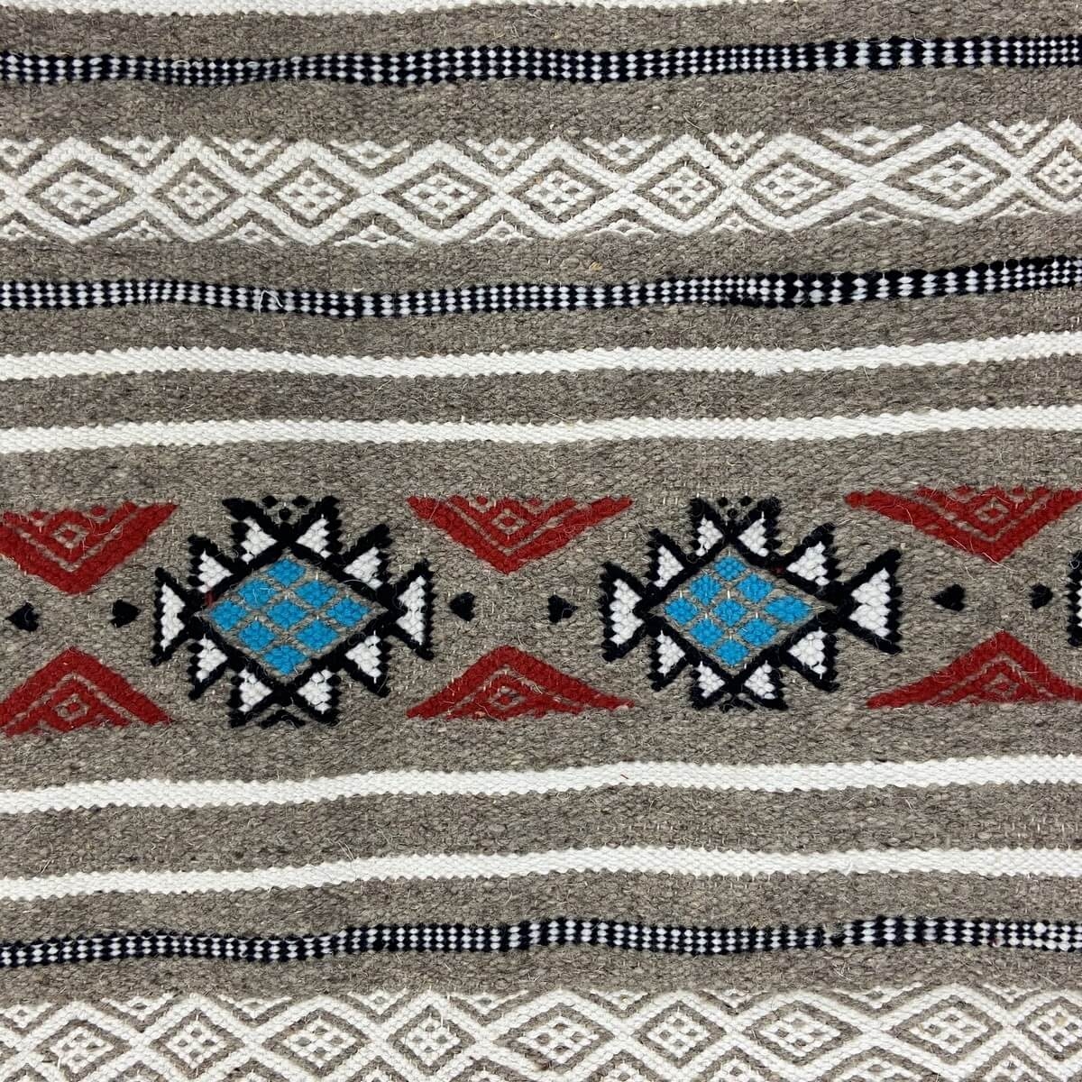 Tapete berbere Tapete Kilim Taief 106x200 Multicor (Tecidos à mão, Lã) Tapete tunisiano kilim, estilo marroquino. Tapete retangu