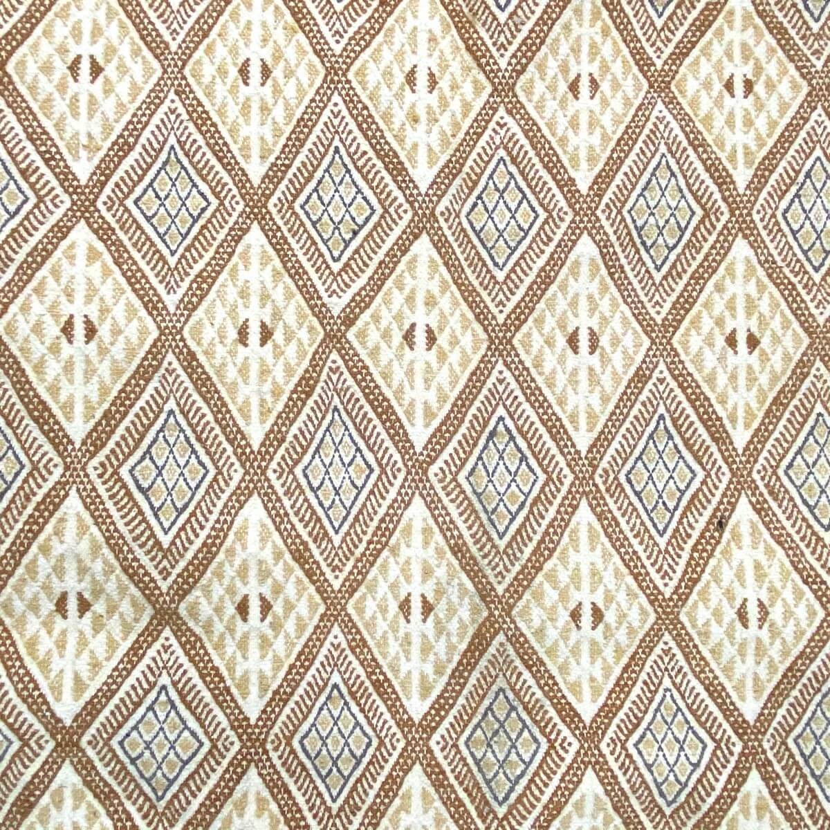 Berber carpet Rug Margoum Alcous 162x250 White/Beige (Handmade, Wool, Tunisia) Tunisian margoum rug from the city of Kairouan. R