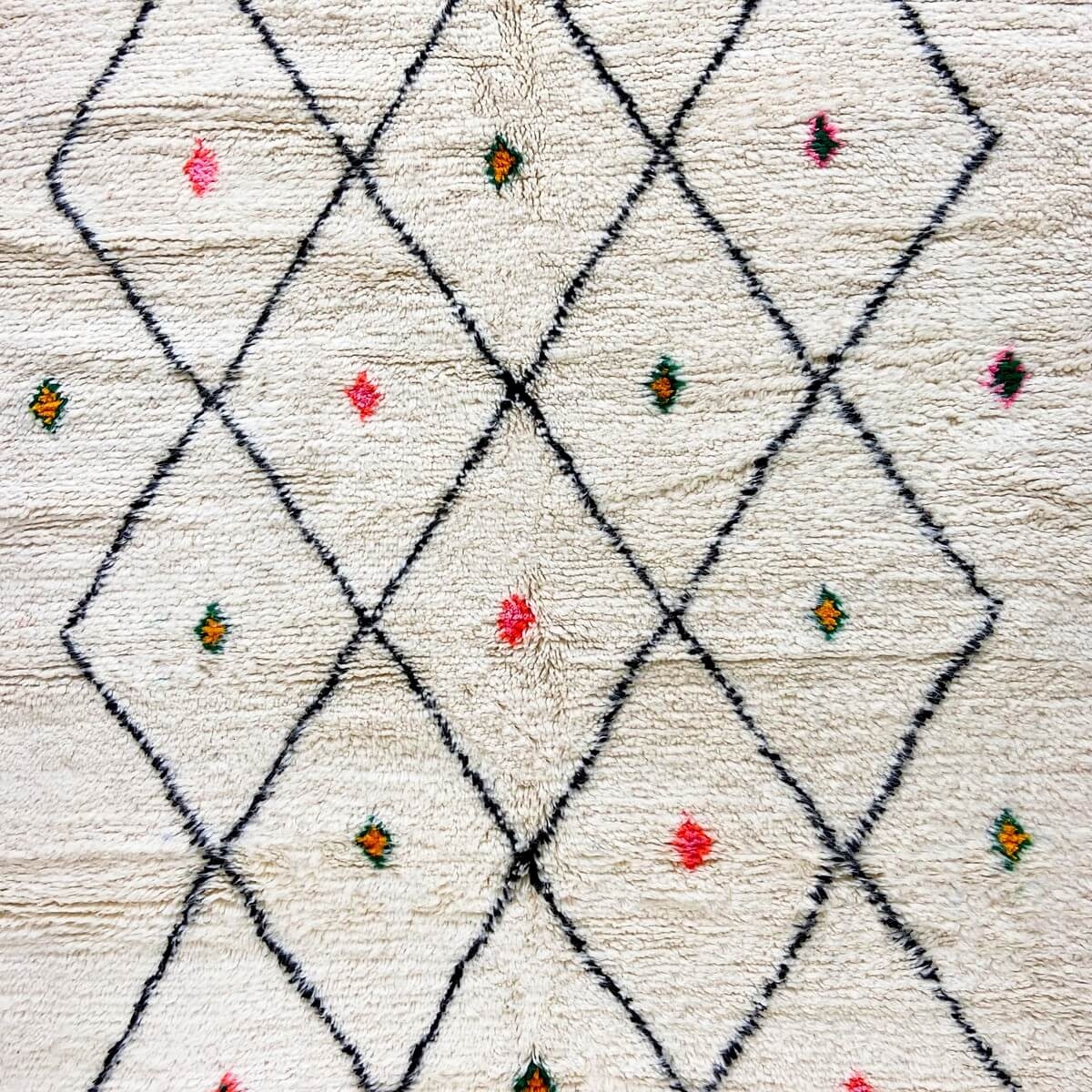 Tapis berbère Tapis Beni OuarainAmadagh 157x250 cm Berbere Blanc et Noir (Fait main, Laine, Maroc) Tapis Beni Ouarain 157x250 be