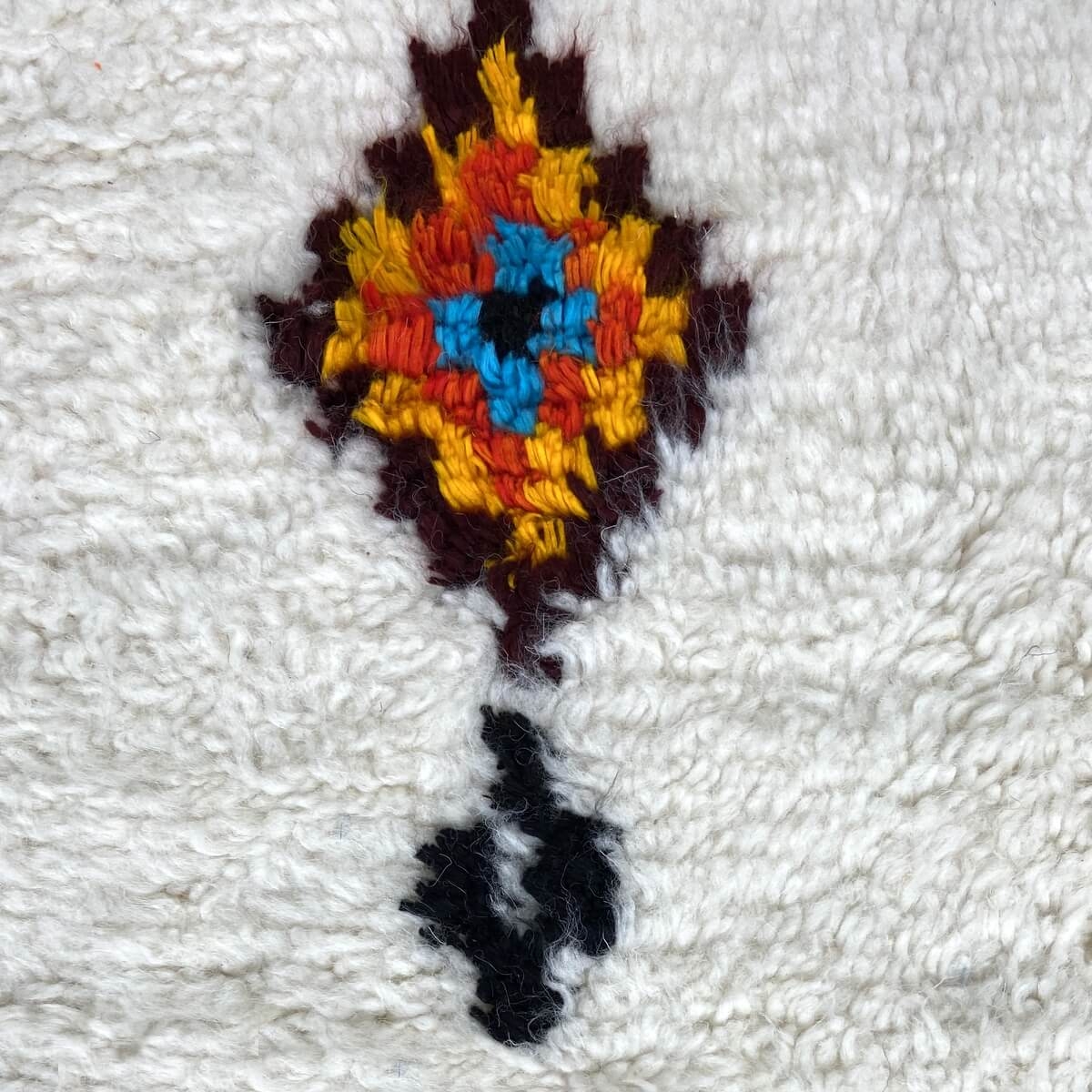 Alfombra bereber Alfombra Azilal Esmawi 154x250 Blanco/Multicolor  (Hecho a mano, Lana, Marruecos) Alfombra margoum tunecina de 