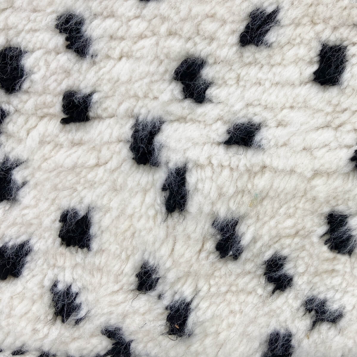 Berber carpet Rug Beni Ouarain Ghouri 160x255 cm White and Black (Handmade, Wool, Morocco) Tunisian margoum rug from the city of