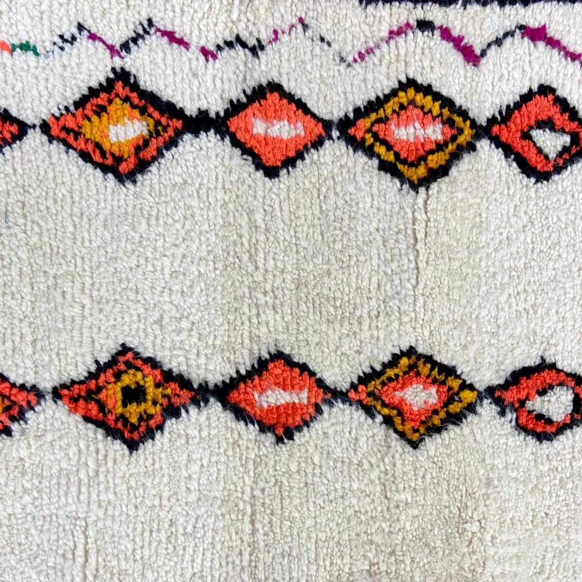 Berber carpet Rug Azilal Irwa 175x250 cm White/Multicolored (Handmade, Wool, Morocco) Tunisian margoum rug from the city of Kair