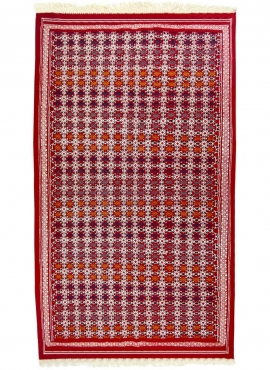 Berber carpet Rug Kilim Temellet 145x260 cm Red/Multicolour (Handmade, Wool) Tunisian Rug Kilim style Moroccan rug. Rectangular 