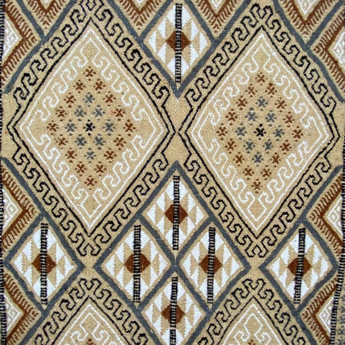 Alfombra bereber Alfombra Margoum Thoumlilt 120x200 Beige/Castaño (Hecho a mano, Lana) Alfombra margoum tunecina de la ciudad de