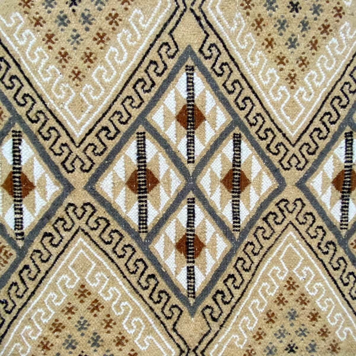 Berber Teppich Teppich Margoum Thoumlilt 120x200 Beige/Braun (Handgefertigt, Wolle) Tunesischer Margoum-Teppich aus der Stadt Ka