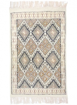 Berber tapijt Tapijt Margoum Damdakul 115x190 Wit/Beige (Handgeweven, Wol, Tunesië) Tunesisch Margoum Tapijt uit de stad Kairoua