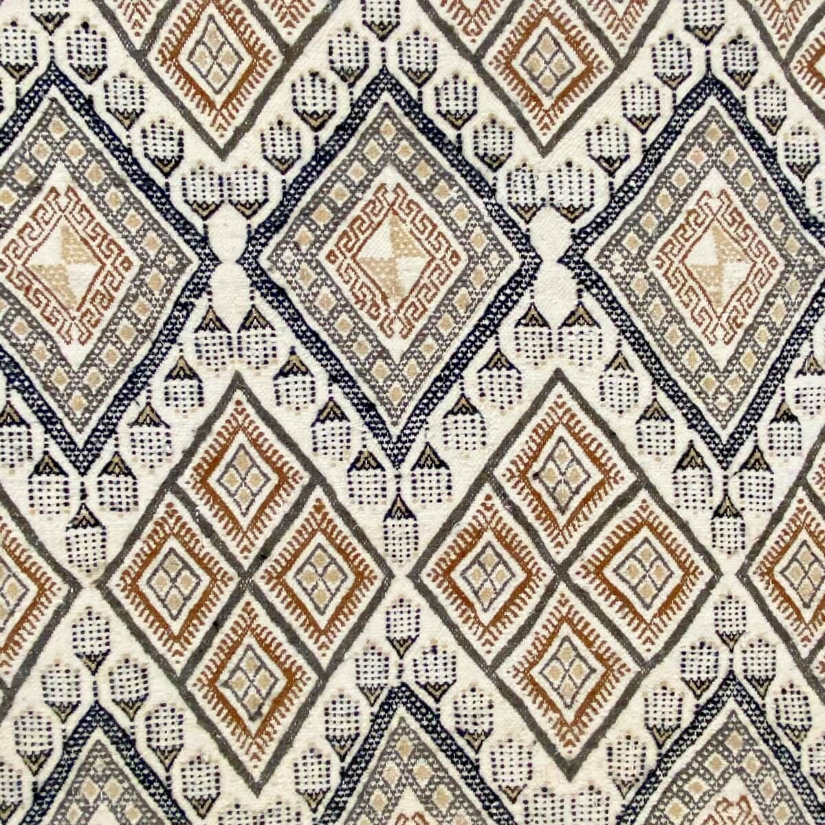 Berber tapijt Tapijt Margoum Damdakul 115x190 Wit/Beige (Handgeweven, Wol, Tunesië) Tunesisch Margoum Tapijt uit de stad Kairoua