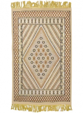 Berber tapijt Tapijt Margoum Baghrir 120x200 Beige (Handgeweven, Wol, Tunesië) Tunesisch Margoum Tapijt uit de stad Kairouan. Re