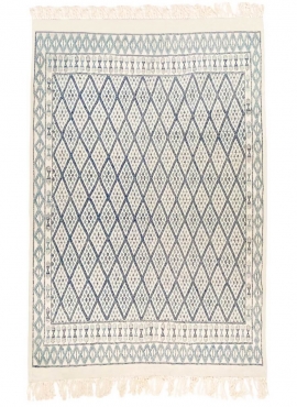 Berber carpet Rug Margoum Eddouh 210x290 Blue/White (Handmade, Wool, Tunisia) Tunisian margoum rug from the city of Kairouan. Re