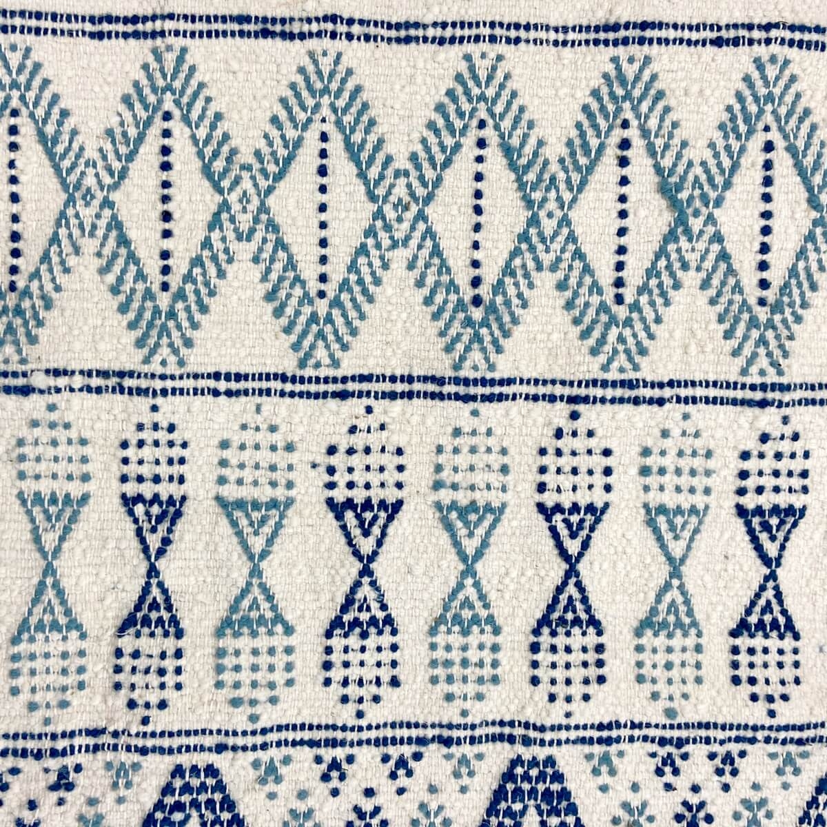 tappeto berbero Tappeto Margoum Eddouh 210x290 Blu/Bianco (Fatto a mano, Lana, Tunisia) Tappeto margoum tunisino della città di 