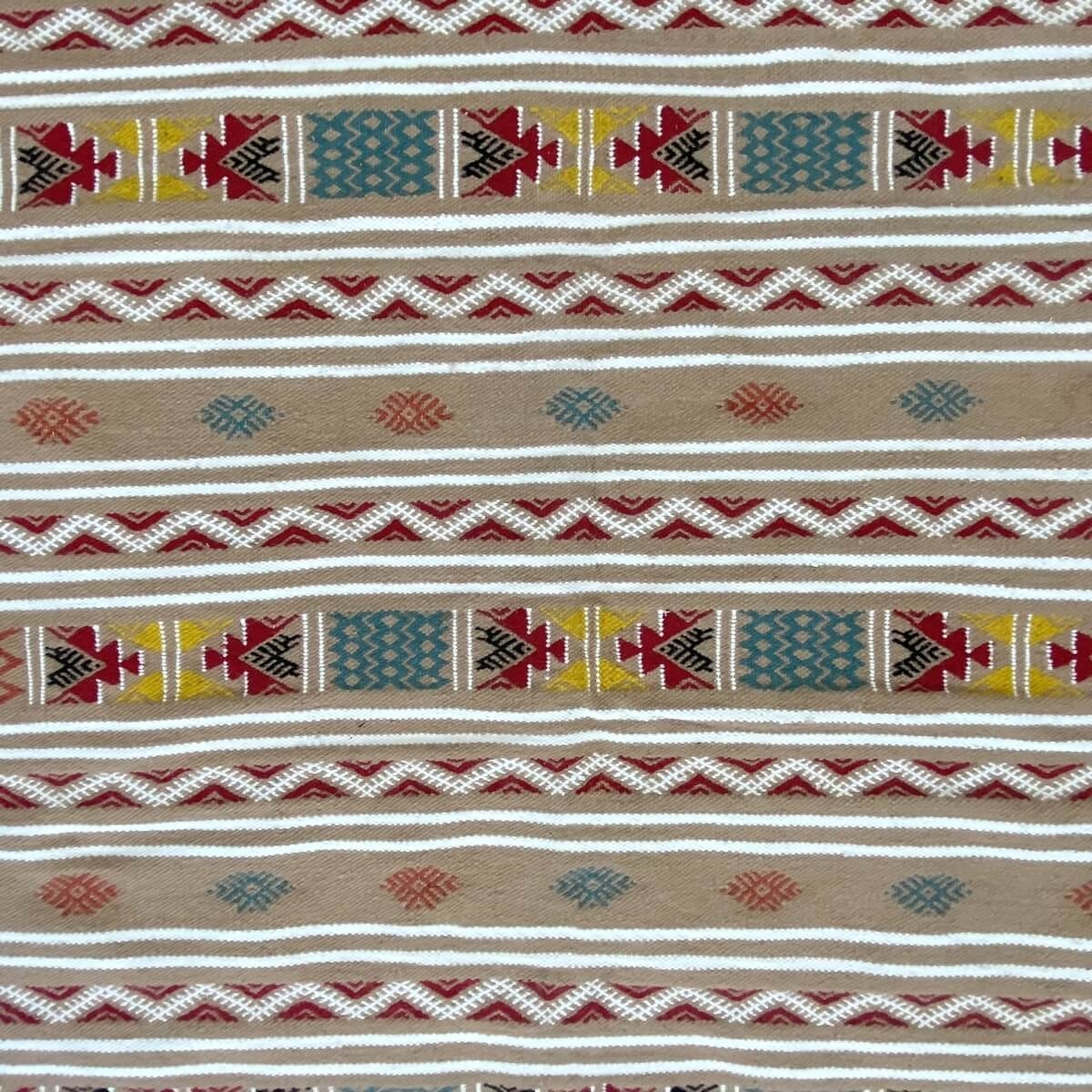 Alfombra bereber Alfombra Kilim Azel 115x215 Beige/Multicolor (Hecho a mano, Lana) Alfombra kilim tunecina, estilo marroquí. Alf