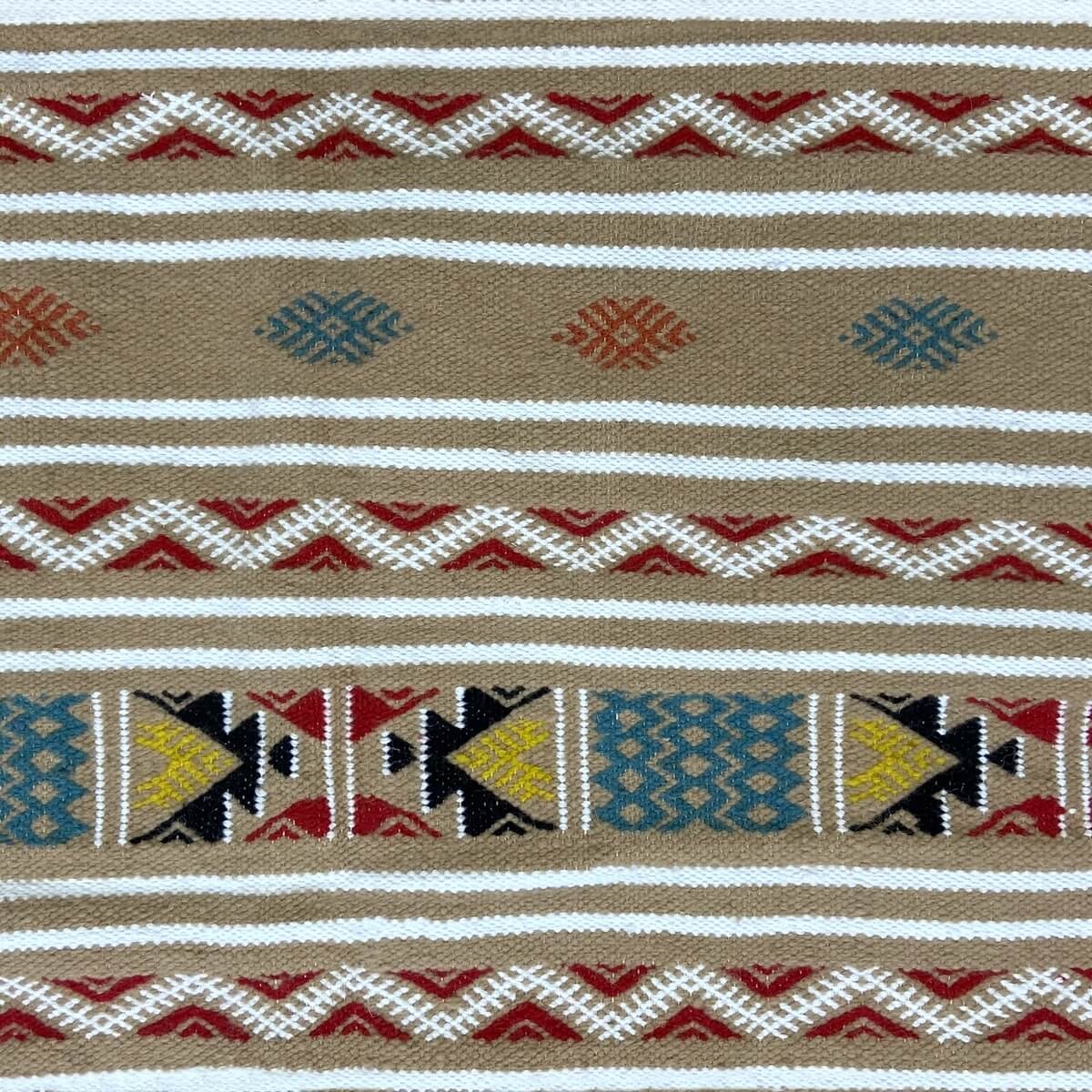 Alfombra bereber Alfombra Kilim Azel 115x215 Beige/Multicolor (Hecho a mano, Lana) Alfombra kilim tunecina, estilo marroquí. Alf