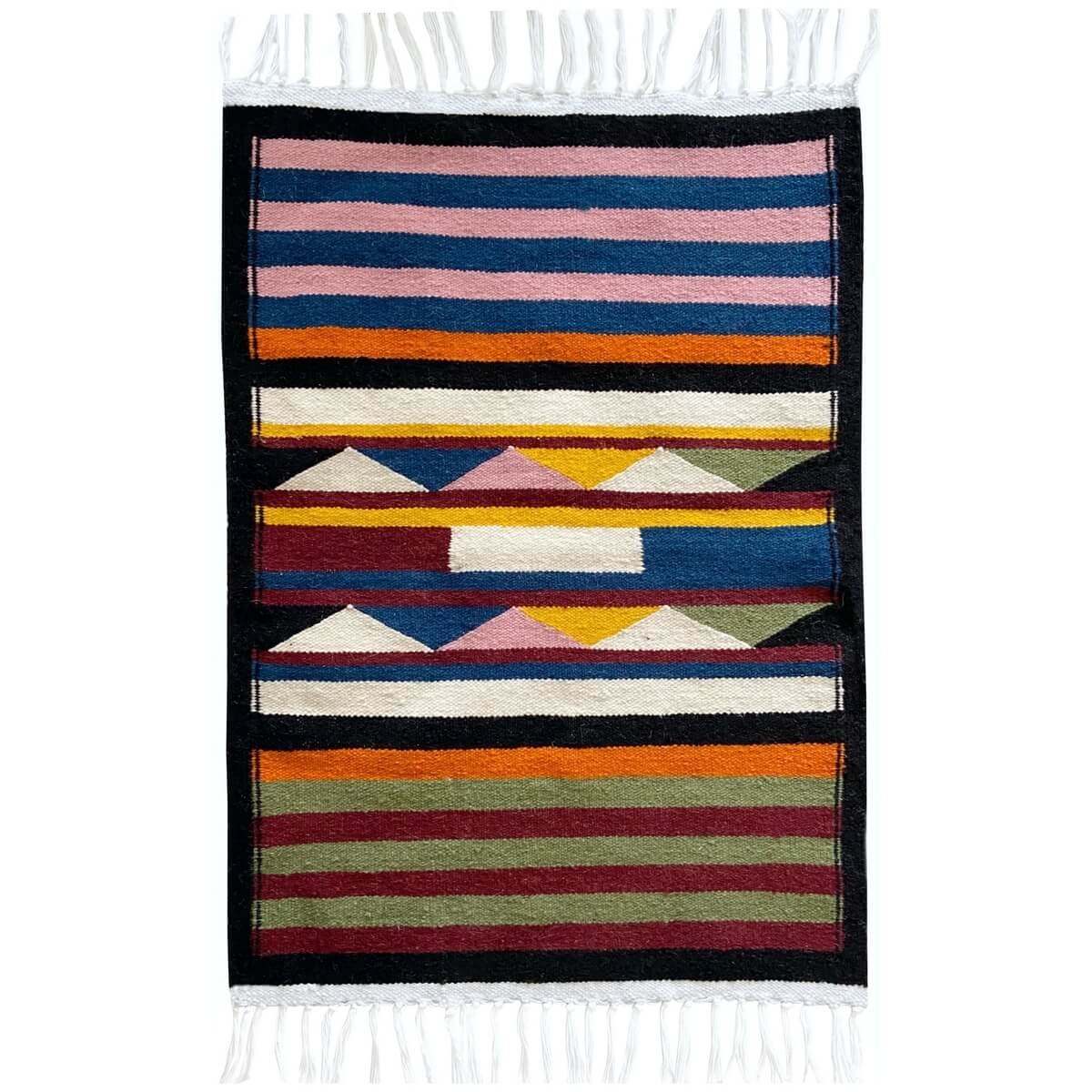 tappeto berbero Tappeto Kilim Orti 65x95 Multicolore (Fatto a mano, Lana, Tunisia) Tappeto kilim tunisino, in stile marocchino. 