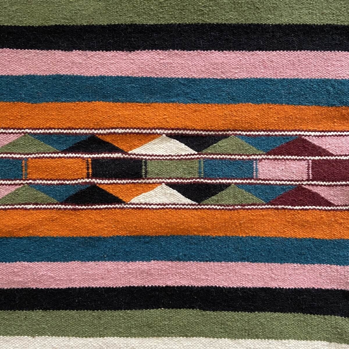 tappeto berbero Tappeto Kilim Tibielte 63x98 cm Multicolore (Fatto a mano, Lana, Tunisia) Tappeto kilim tunisino, in stile maroc