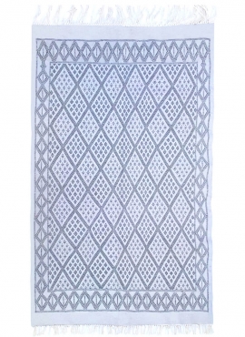 Berber carpet Rug Margoum Talis 135x220 White/Grey (Handmade, Wool, Tunisia) Tunisian margoum rug from the city of Kairouan. Rec