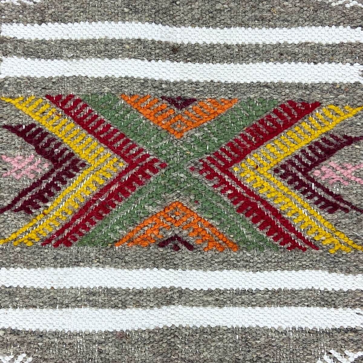 Berber carpet Rug Kilim Alissa 110x190 Grey/Multicolour (Handmade, Wool) Tunisian Rug Kilim style Moroccan rug. Rectangular carp