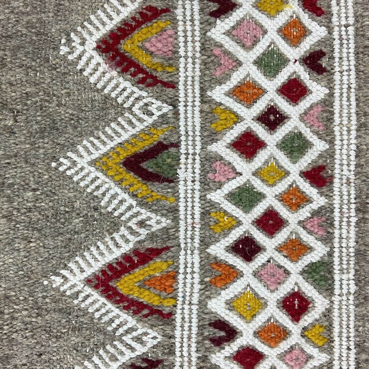 Berber carpet Rug Kilim Alissa 110x190 Grey/Multicolour (Handmade, Wool) Tunisian Rug Kilim style Moroccan rug. Rectangular carp