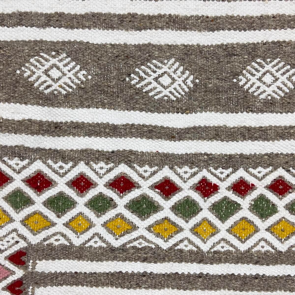 Berber carpet Rug Kilim Alissa 110x190 Grey/Multicolour (Handmade, Wool) Tunisian Rug Kilim style Moroccan rug. Rectangular carp