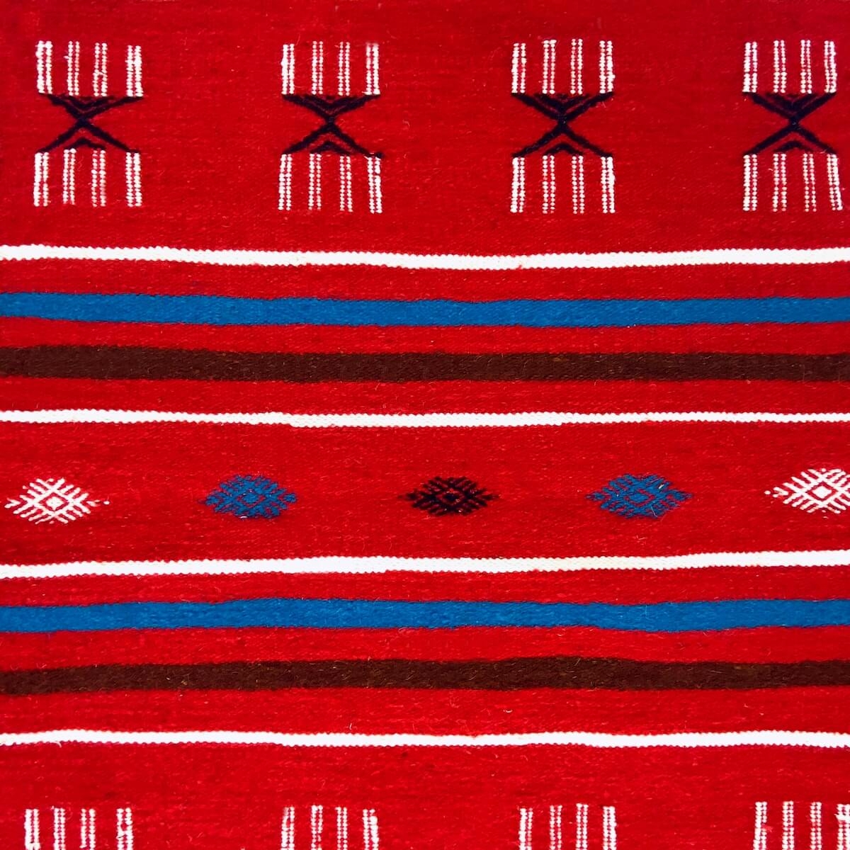Berber carpet Rug Kilim Tounsi 75x112 Red (Handmade, Wool, Tunisia) Tunisian Rug Kilim style Moroccan rug. Rectangular carpet 10