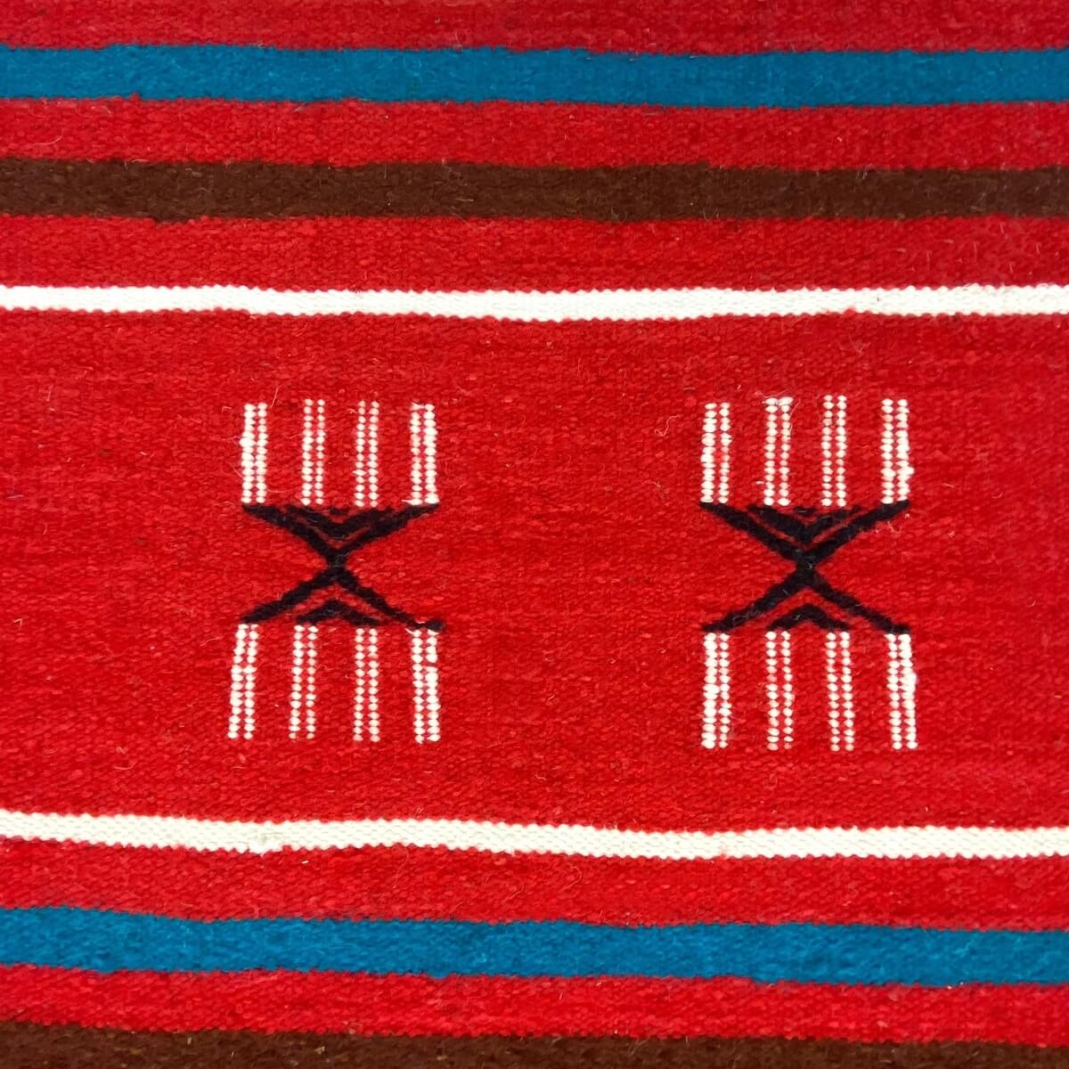 Berber carpet Rug Kilim Tounsi 75x112 Red (Handmade, Wool, Tunisia) Tunisian Rug Kilim style Moroccan rug. Rectangular carpet 10